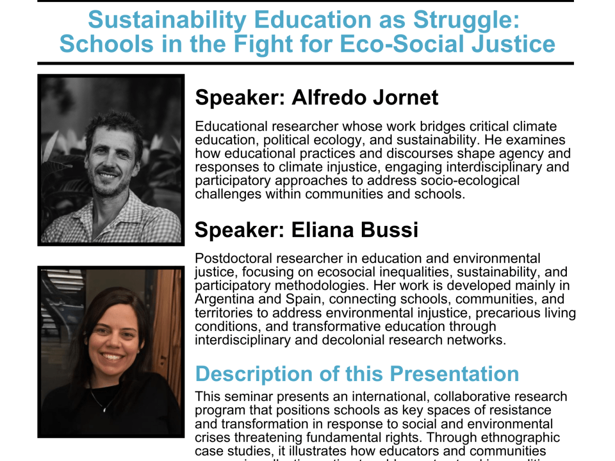 Sustainability Education as Struggle: Schools in the Fight for Eco-Social&nbsp;Justice